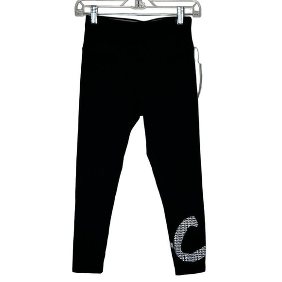 Calvin Klein Pants - Calvin Klein Pants Women Small Black White Cropped Performance Gym Athleisure